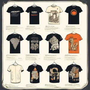 History of t-shirts simple illustration